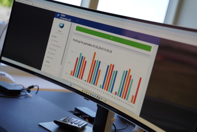 Dashboard med oversigt over vandforbruget